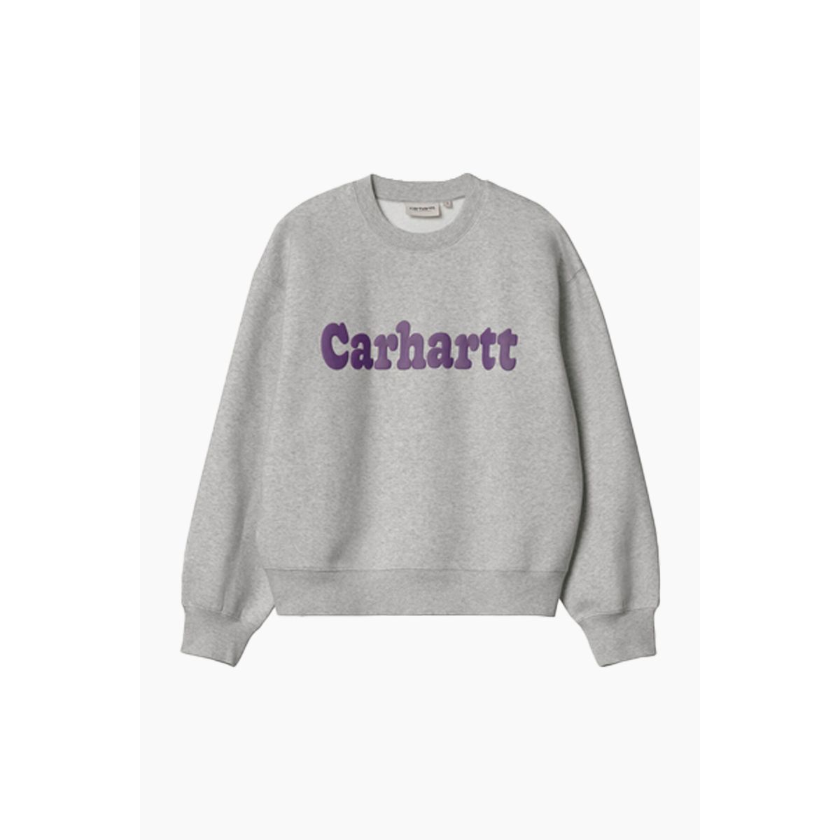 W' Bubbles Sweat - Grey Heather/Cassis - Carhartt WIP - Grå M