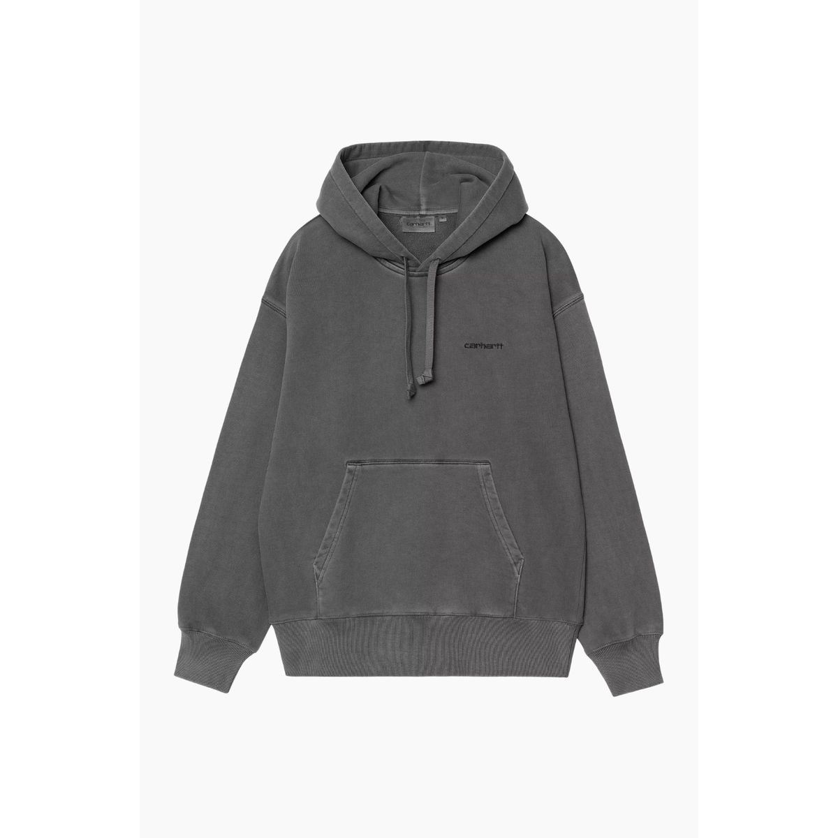 W' Hooded Lumo Sweat - Black/ Garment Dyed - Carhartt WIP - Grå XS