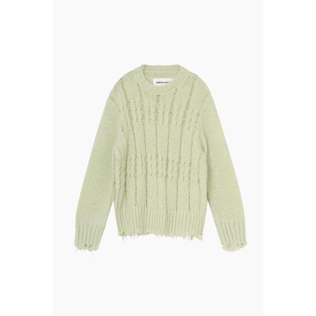 AnnoraRS Knit Pullover - Pastel Green - Résumé - Grøn XS