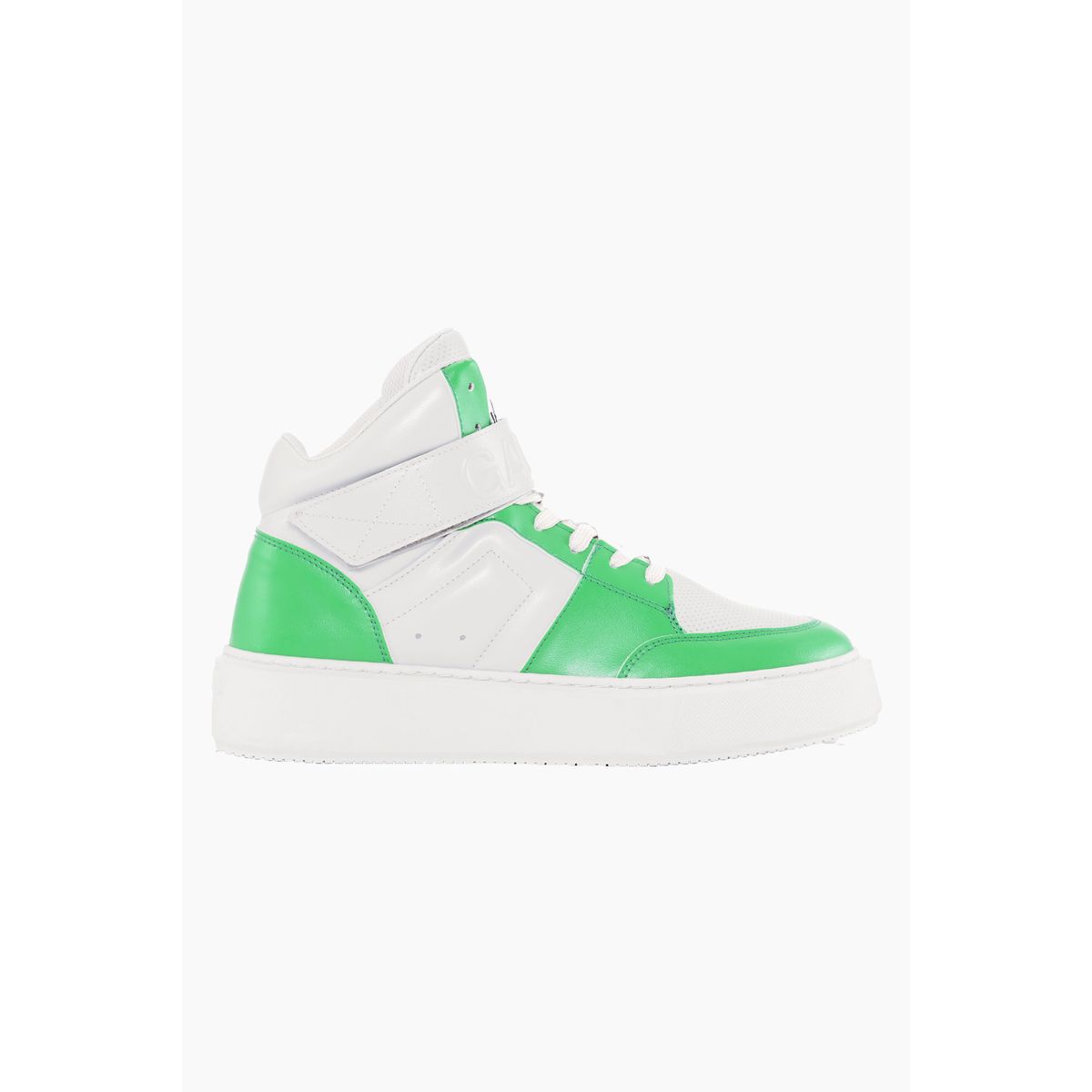 Sporty Mix Cupsole High Top Velcro Sneakers - Kelly Green - GANNI - Grøn 40