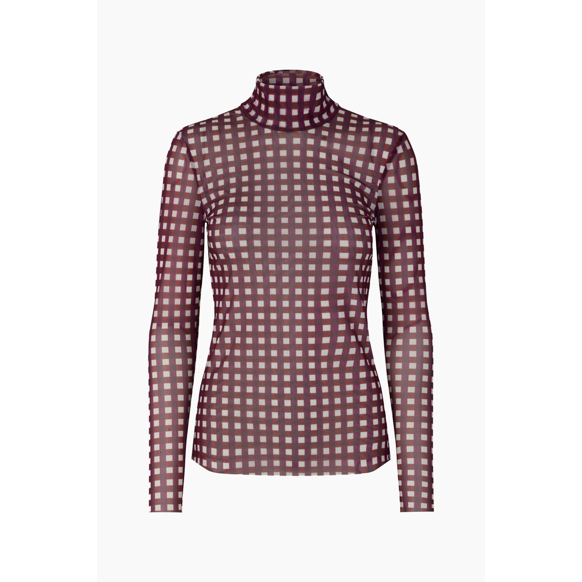 Jodi Mesh Top - Maroon Check - Baum und Pferdgarten - Mønstret L