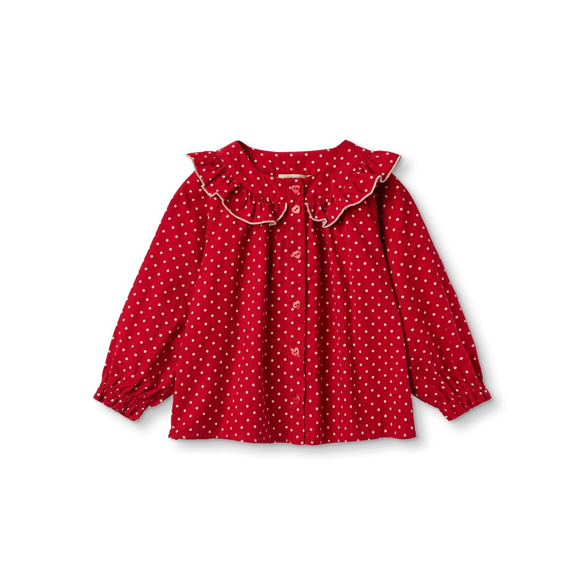 Fliink Dolly Dot Blouse - Pompeian Red - 80 cm