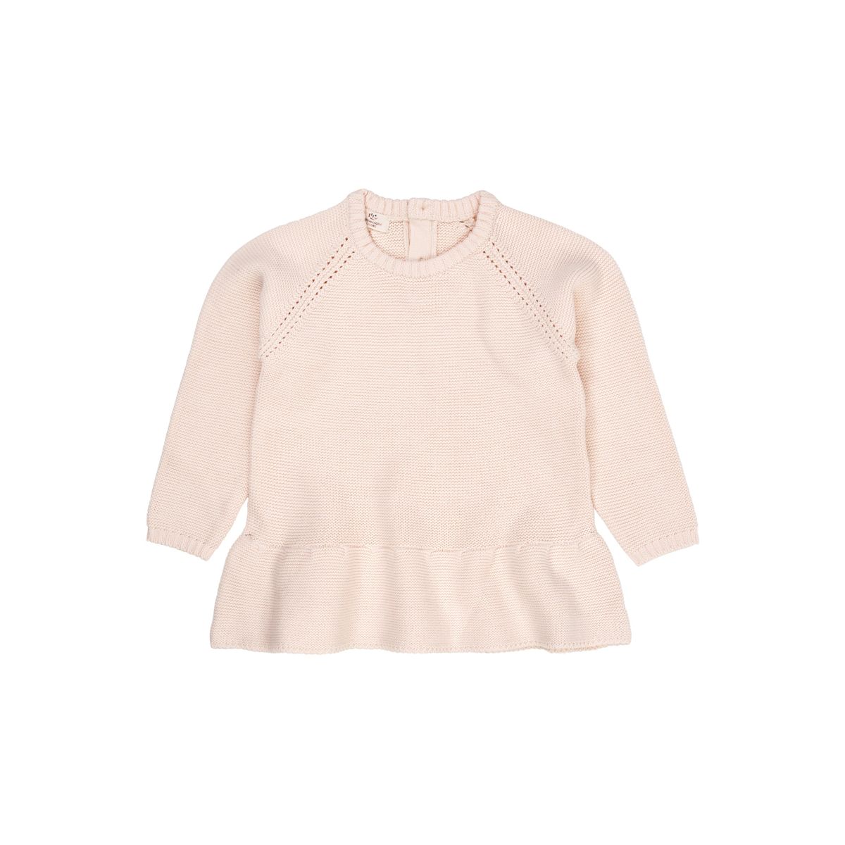 Copenhagen Colors Strik Bluse med flæse - Soft Pink - 80 cm