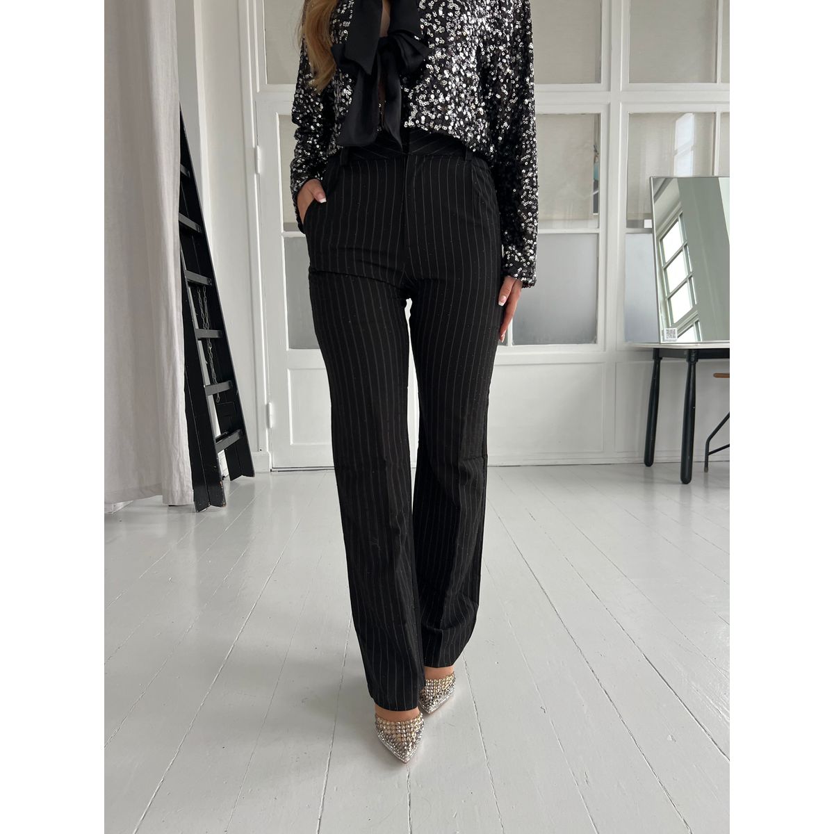 Eight Luxe black rhinestone pants