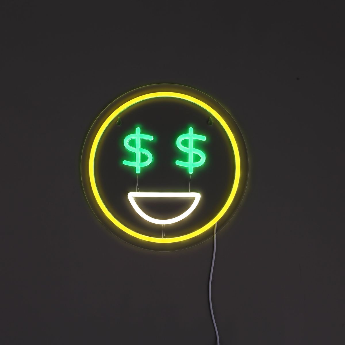 Lightish Emoji Dollar Neon Væglampe