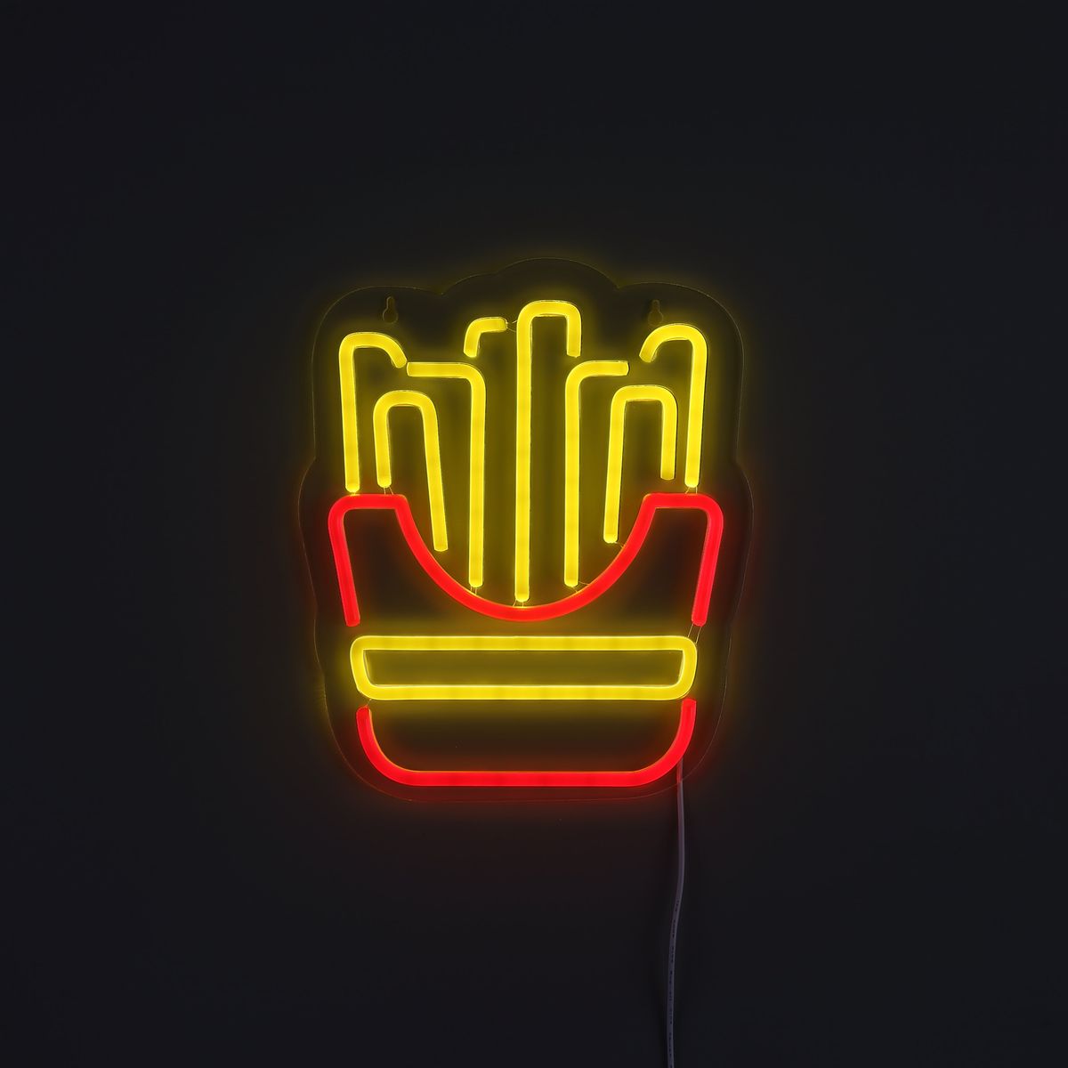 Lightish French Fries Neon Væglampe