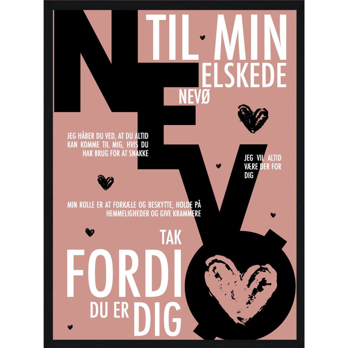 Nevø plakat - Personlig plakat