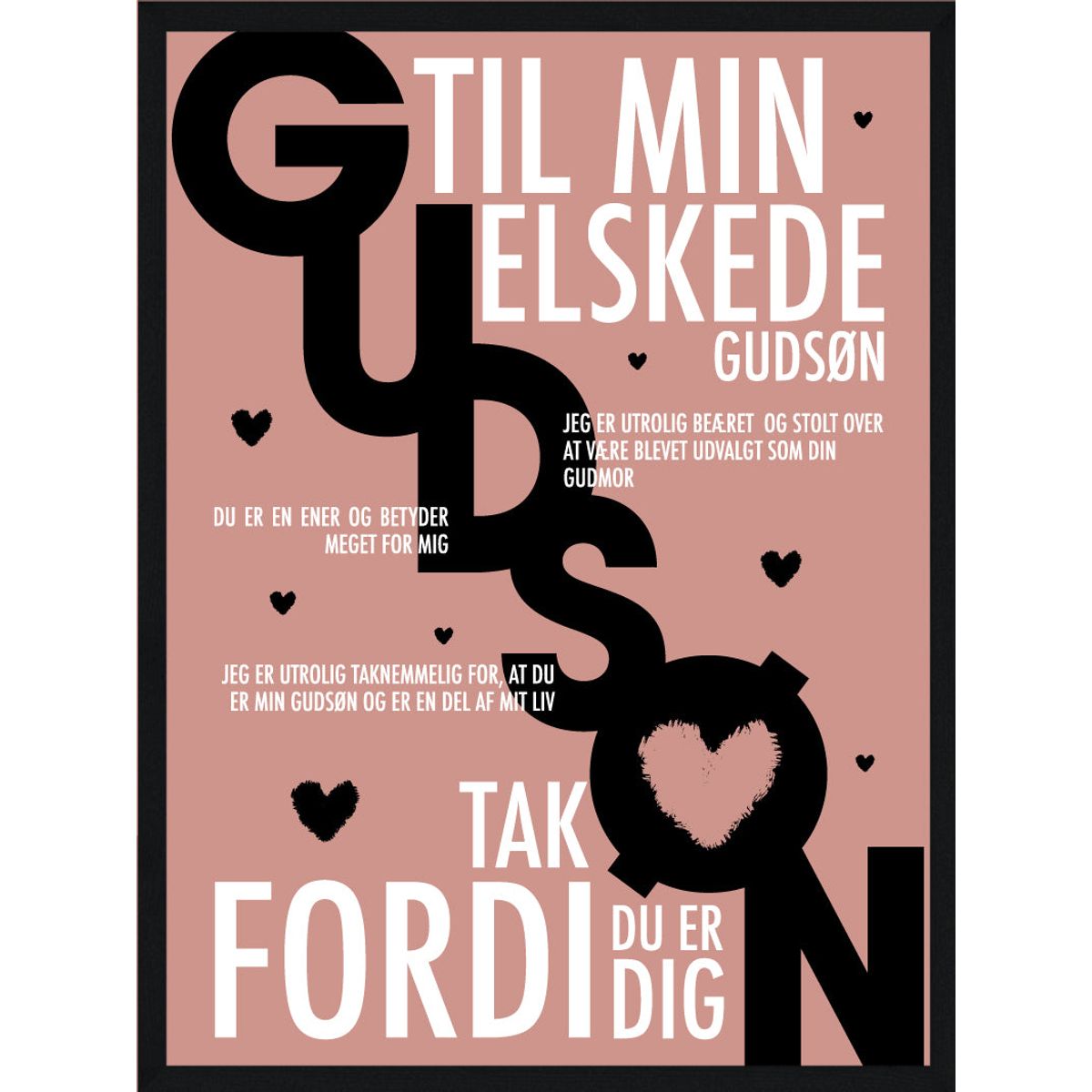 Gudsøn plakat - Personlig plakat