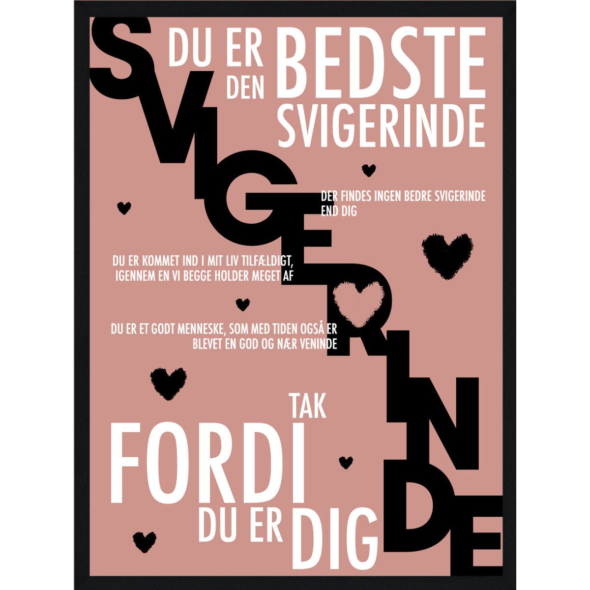 Svigerinde plakat - Personlig plakat