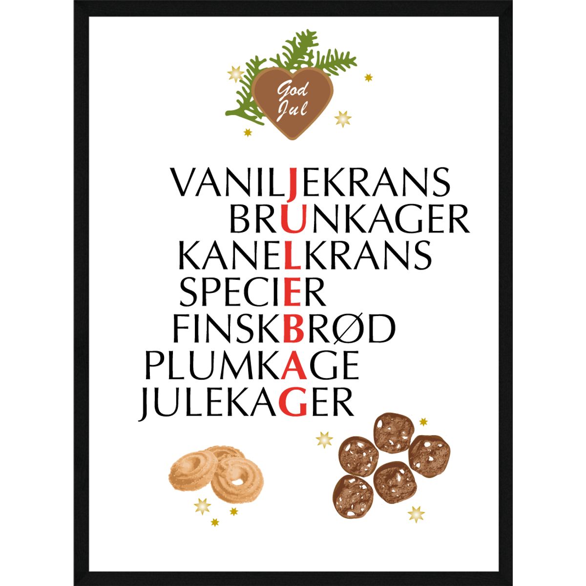 Julebag citat juleplakat