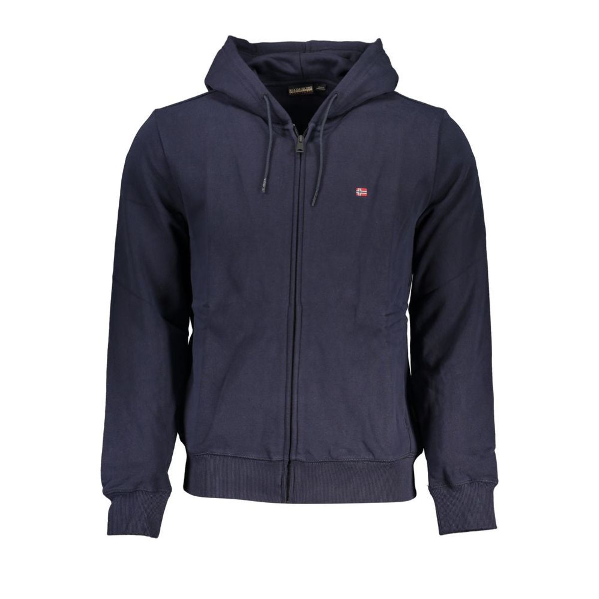 Napapijri Classic Blue Hooded Sweatshirt with Embroidery