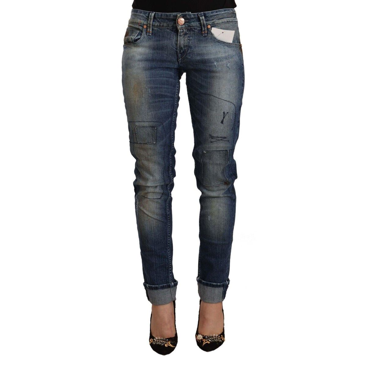 Acht Chic Blue Washed Skinny Denim Serenade