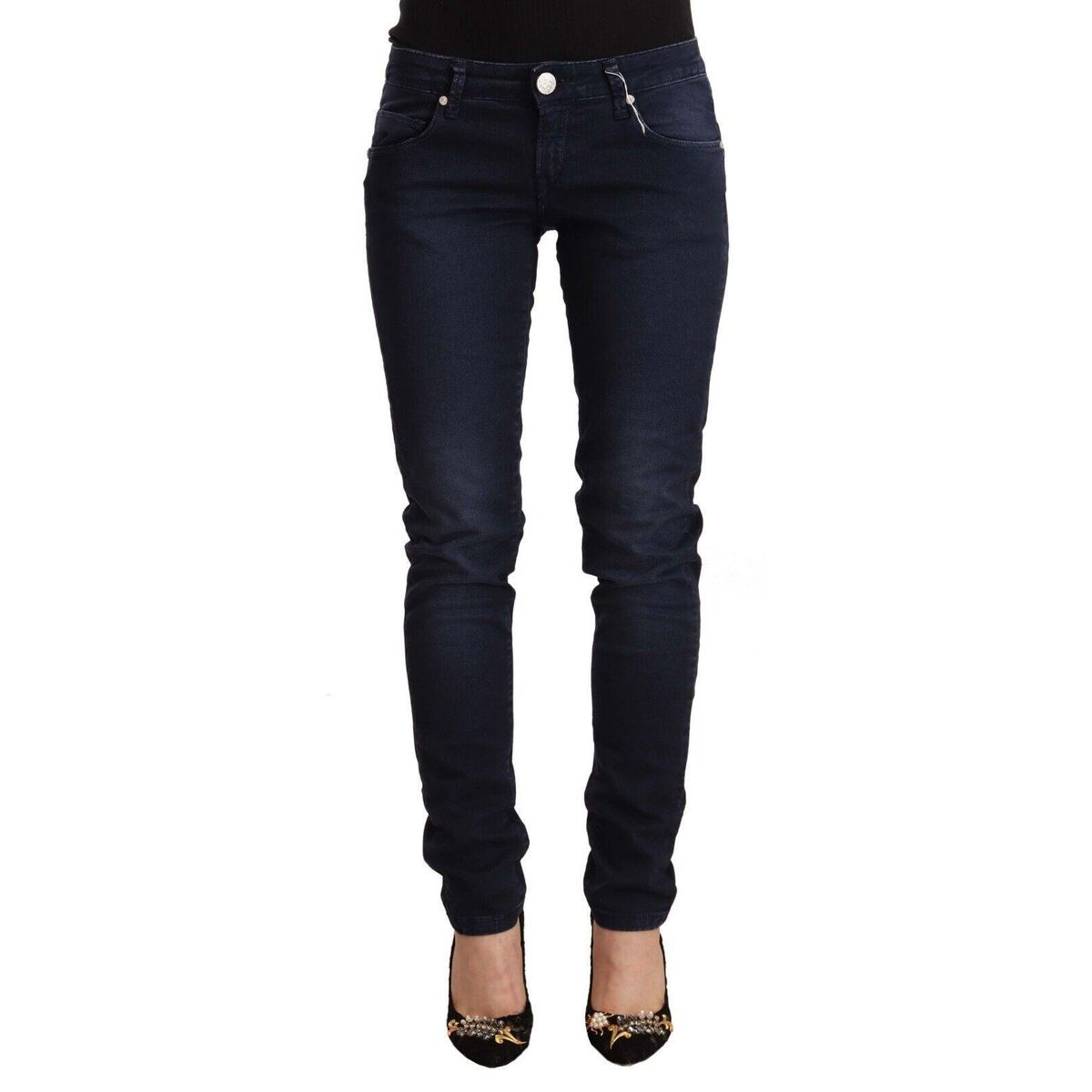 Acht Chic Low Waist Skinny Denim in Blue