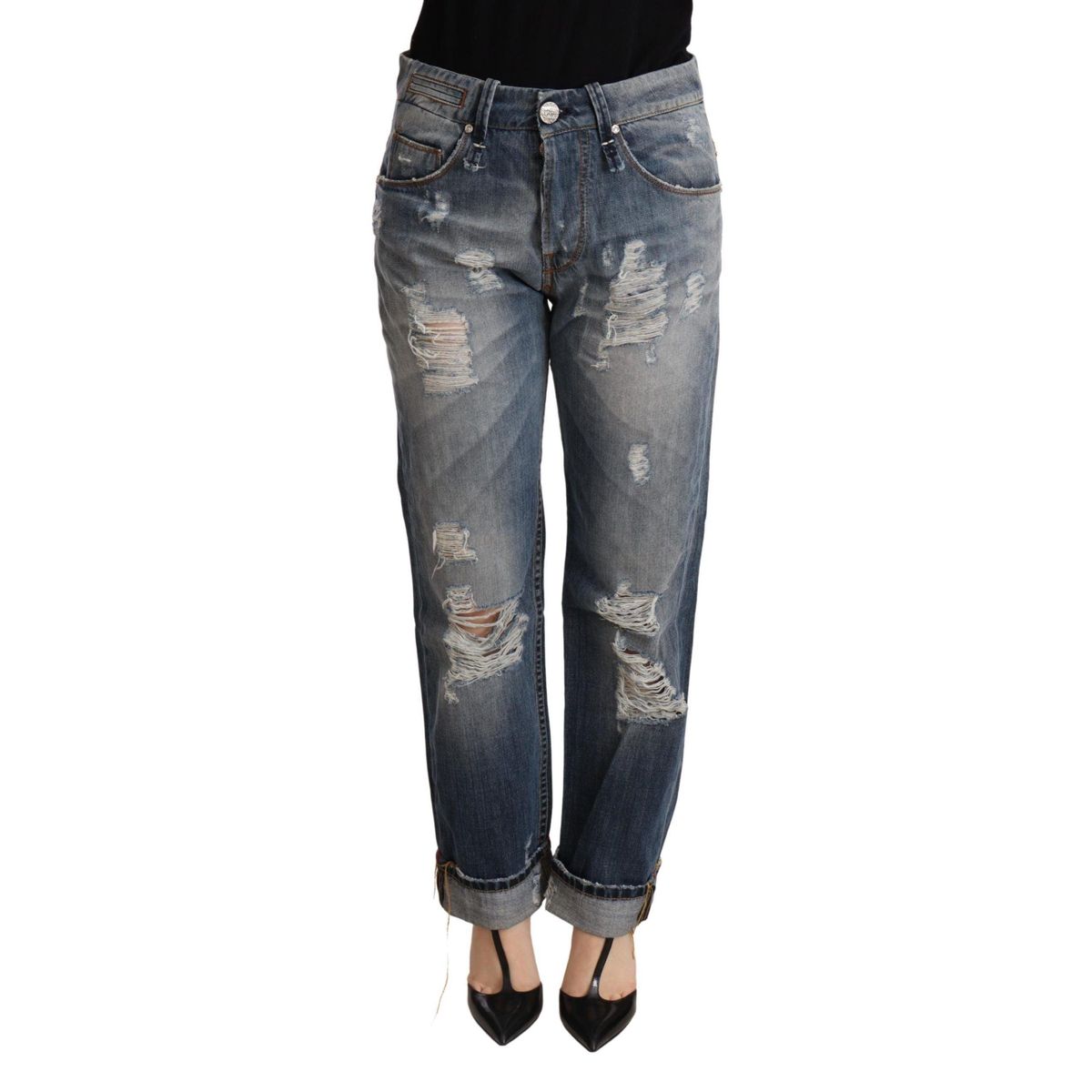 Acht Authentic Mid Waist Baggy Denim Jeans