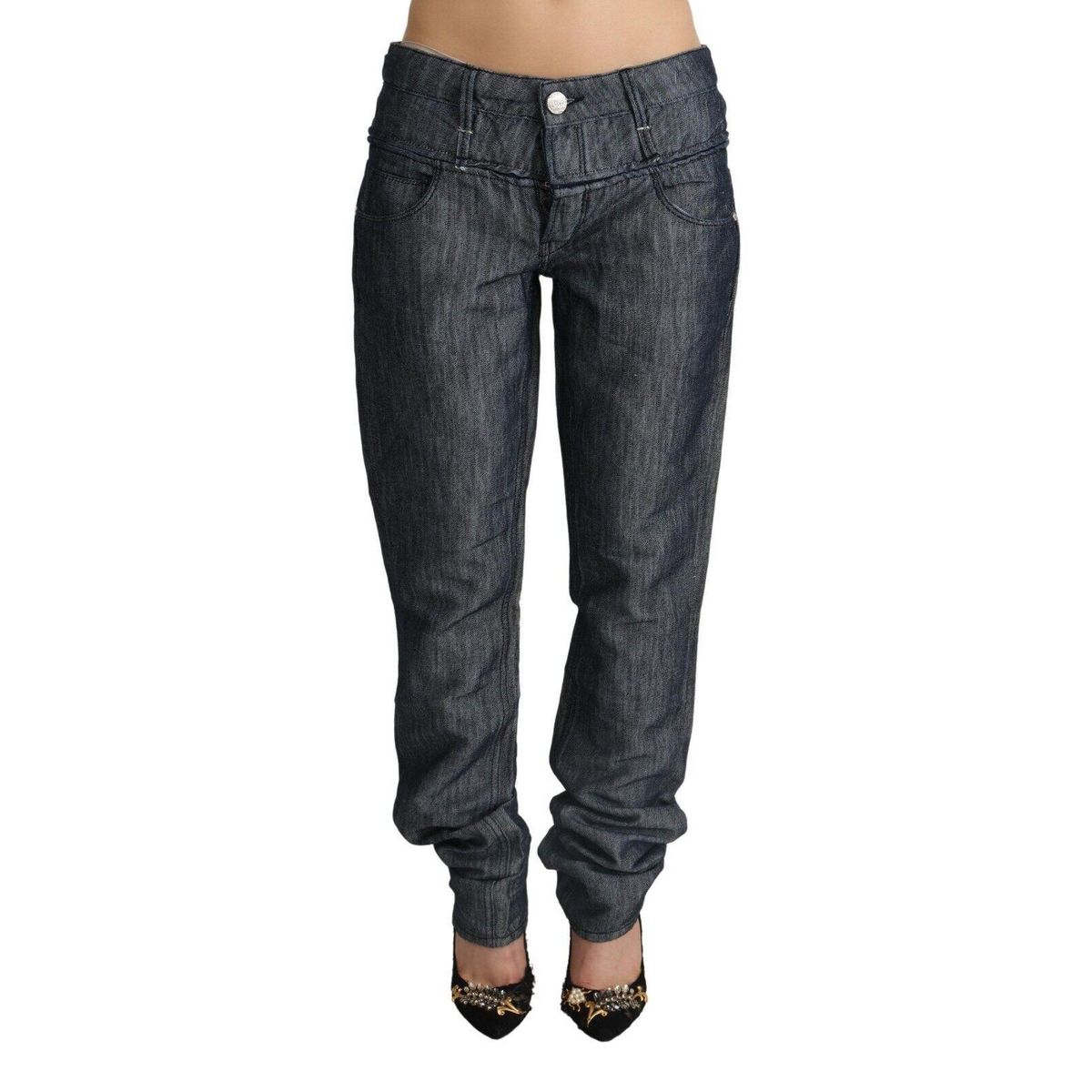 Acht Elegant Mid Waist Straight Cut Denim