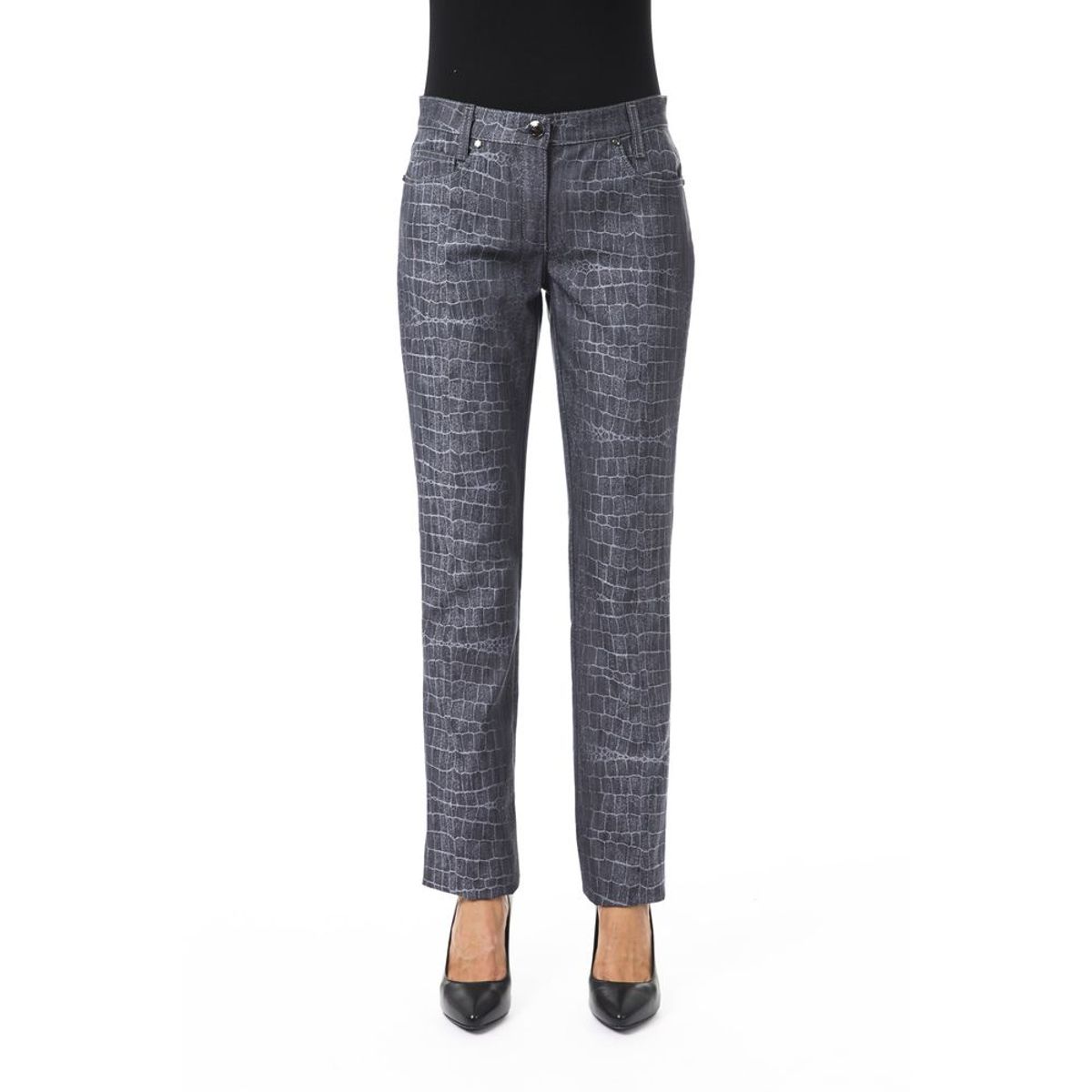 BYBLOS Chic Croc Print Trousers with Pockets