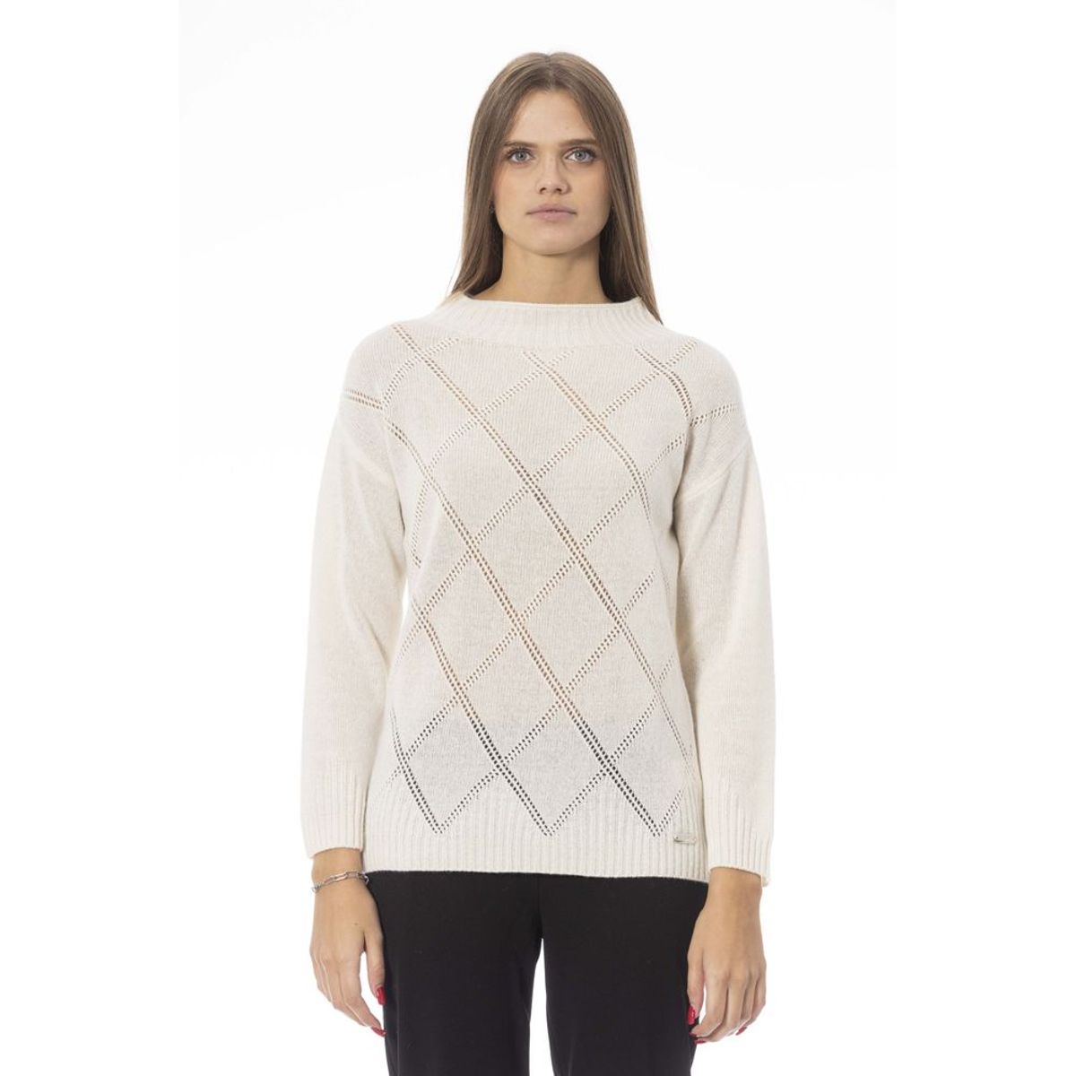 Baldinini Trend Baldinini Beige Uld Sweater