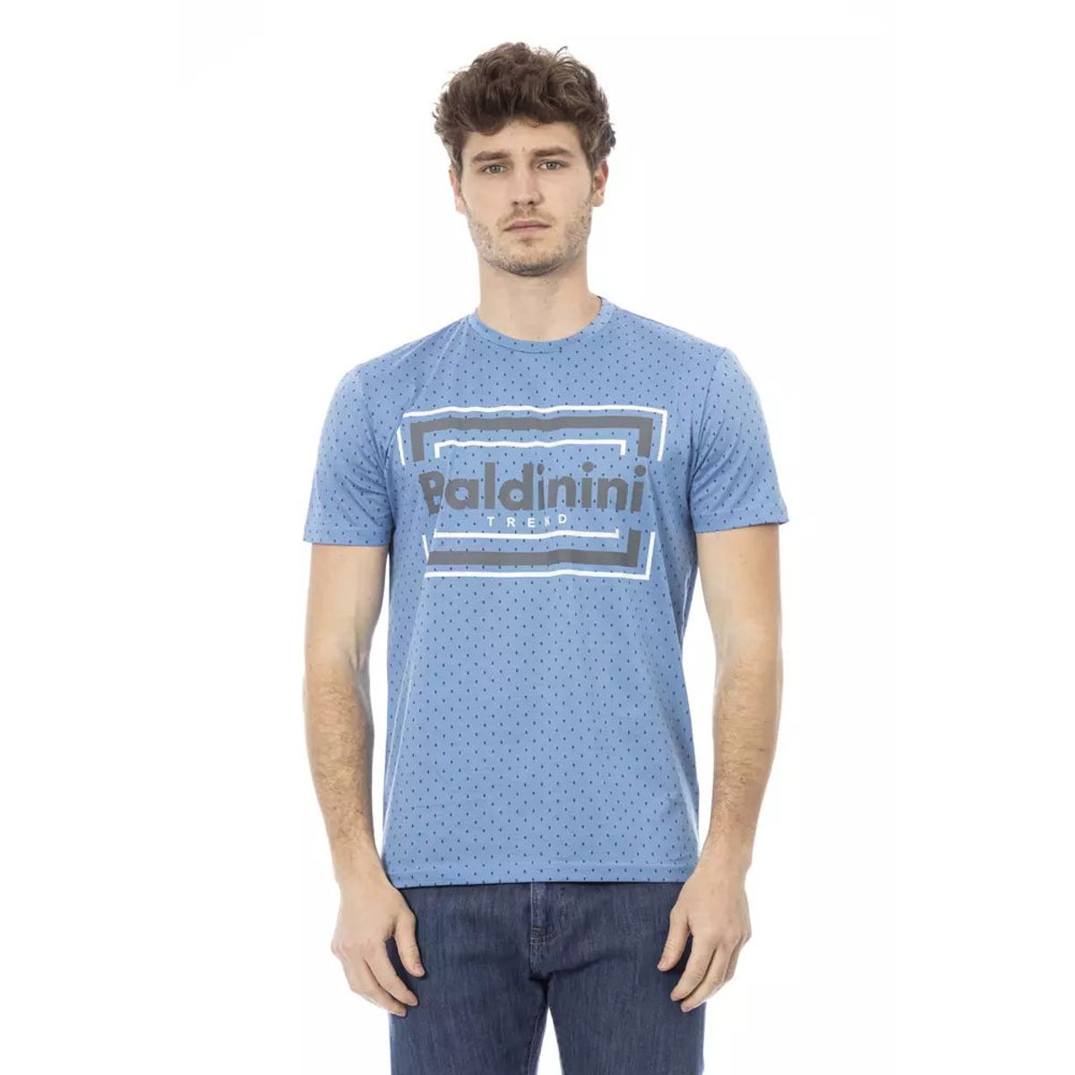 Baldinini Trend Blå Bomuld T-Shirt