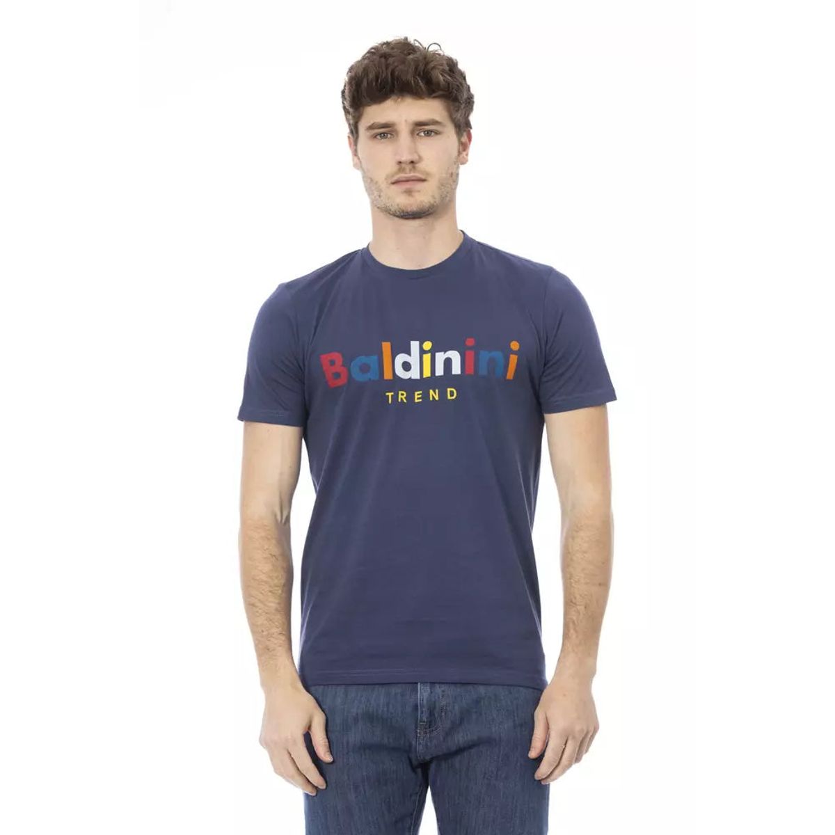 Baldinini Trend Blå Bomuld T-Shirt