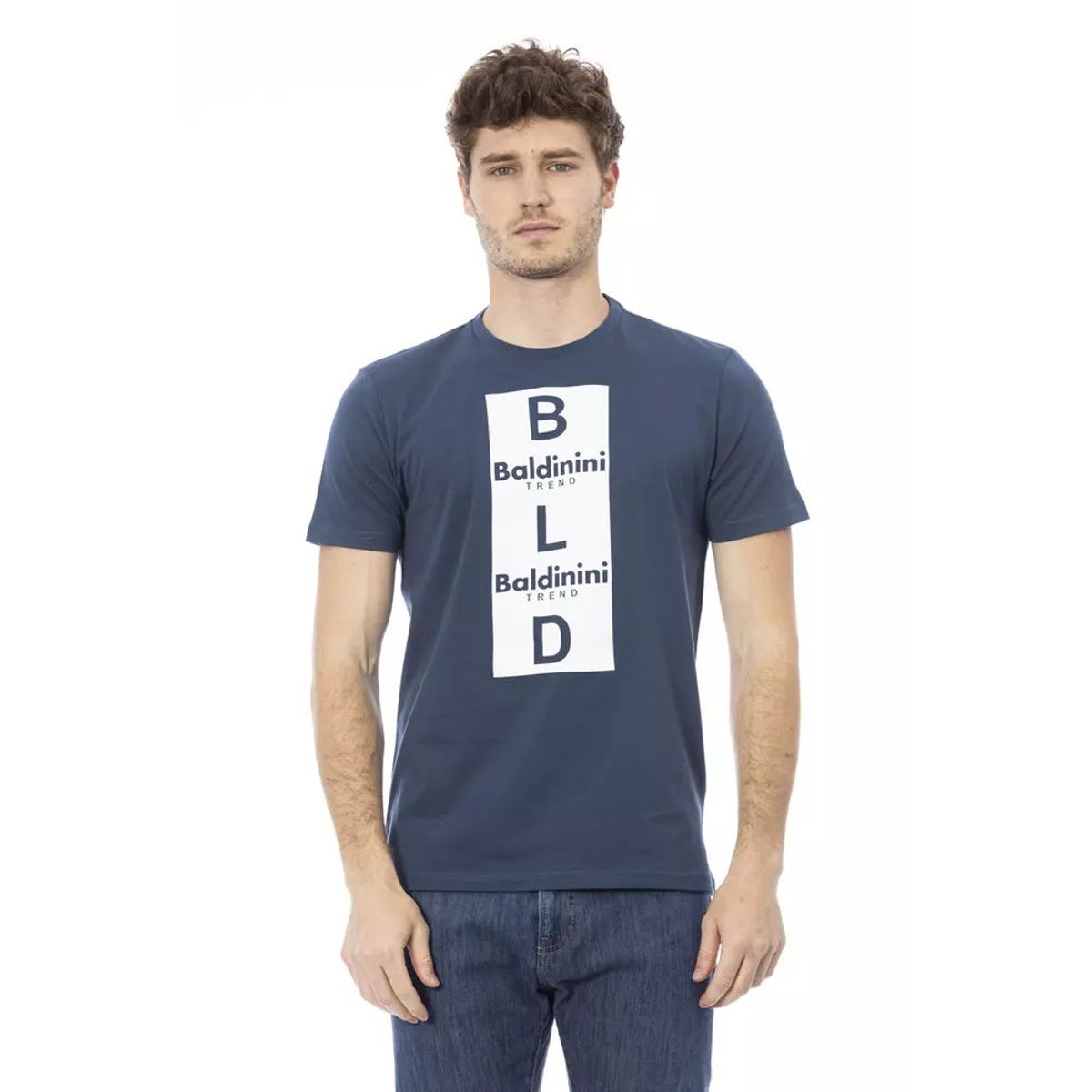 Baldinini Trend Blå Bomuld T-Shirt