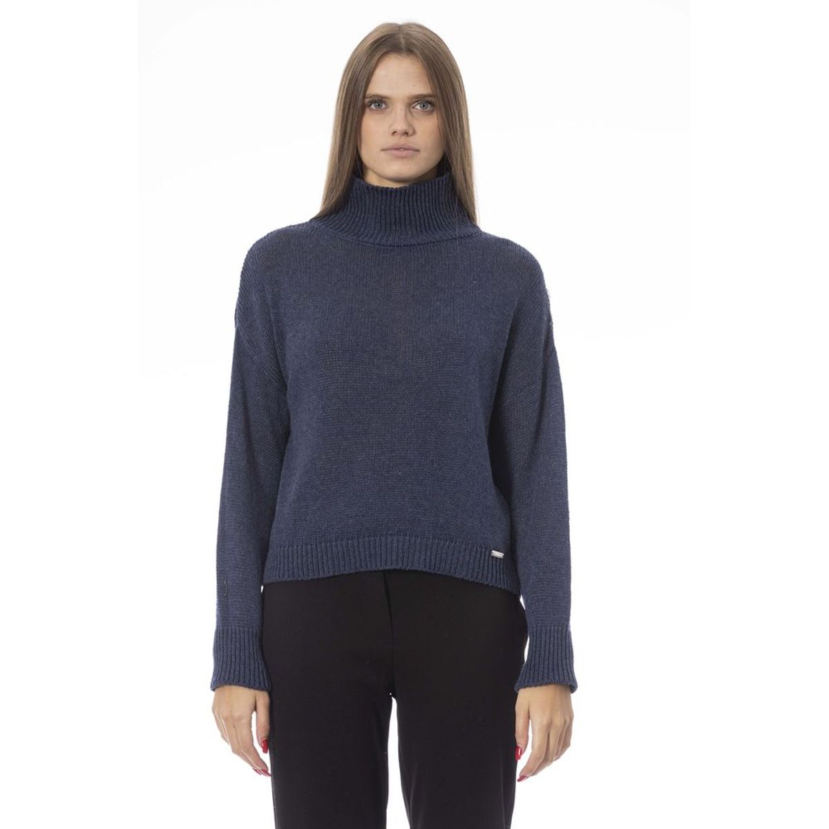 Baldinini Trend Blå Viscose Sweater