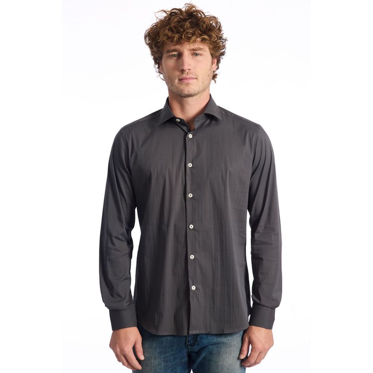 Baldinini Trend Gray Cotton Shirt