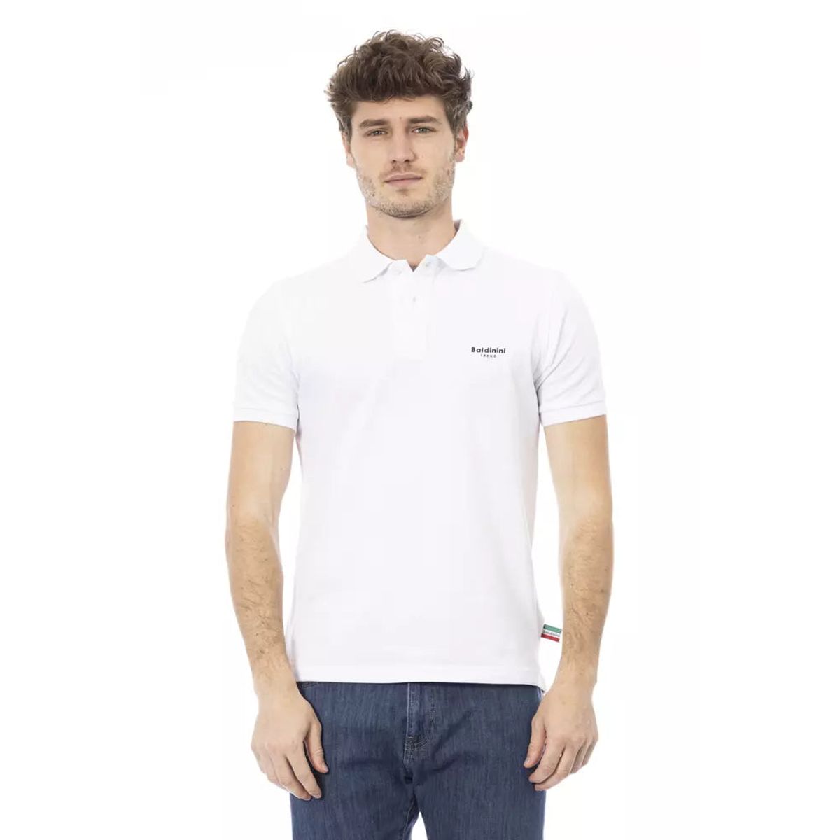 Baldinini Trend Hvid Bomuld Polo Shirt