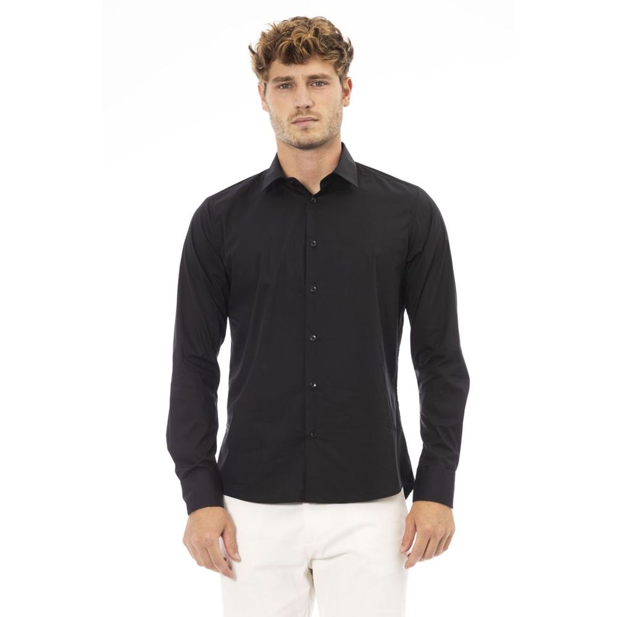 Baldinini Trend Sort Bomuld Shirt