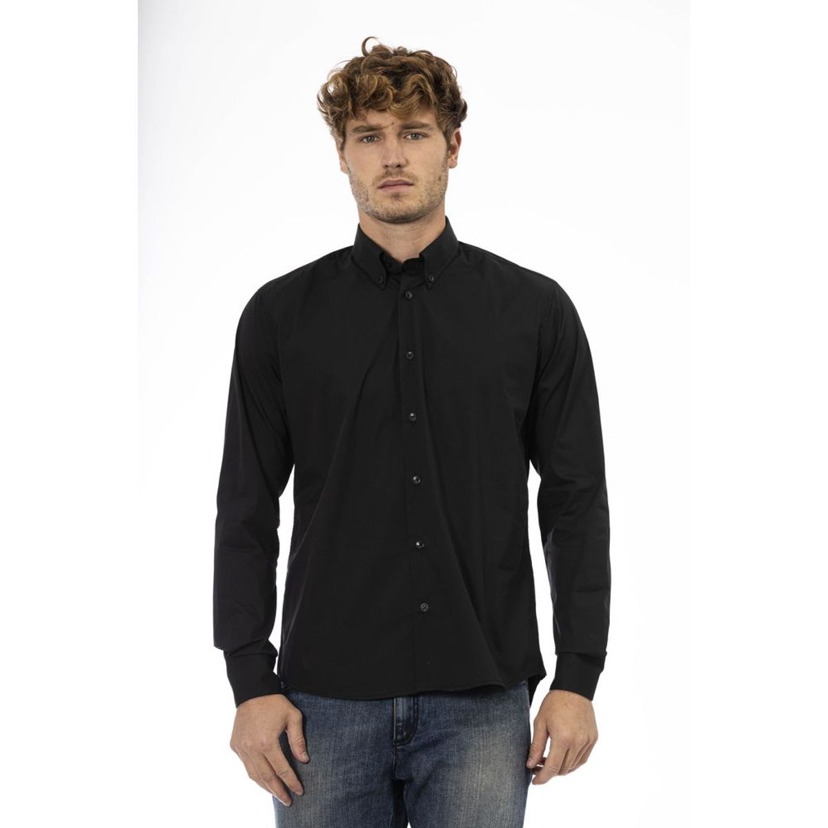 Baldinini Trend Sort Bomuld Shirt