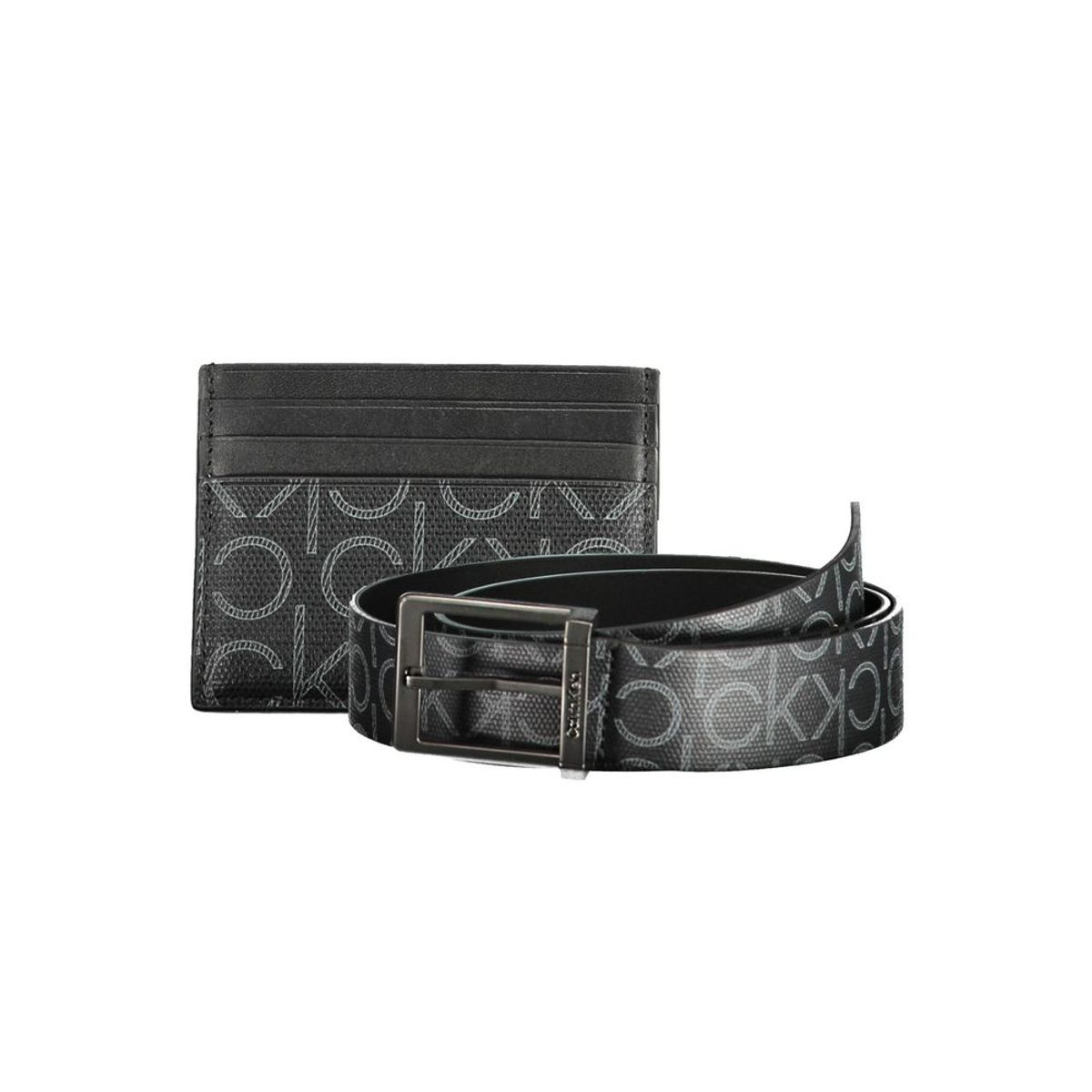 Calvin Klein Chic Black Card Holder & Belt Combo