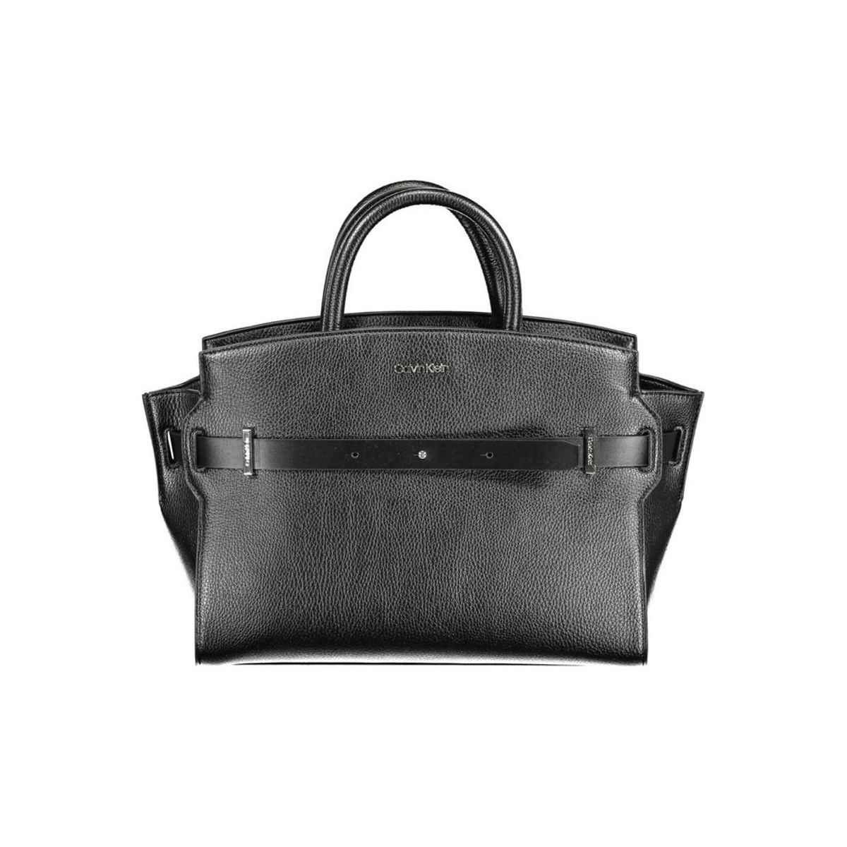 Calvin Klein Chic Black Handbag with Contrasting Details