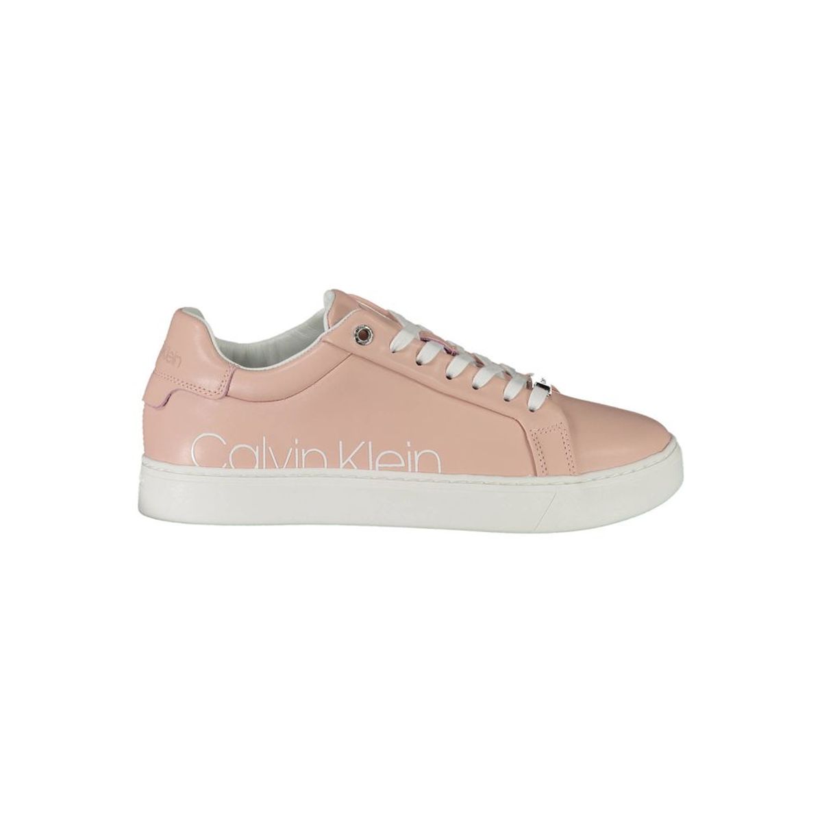 Calvin Klein Chic Pink Lace-up Sneakers with Logo Accents