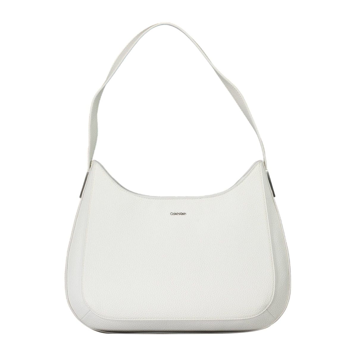 Calvin Klein Chic White Shoulder Bag with Contrasting Details