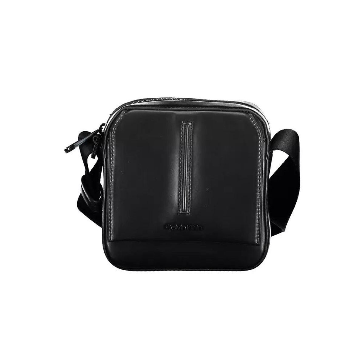 Calvin Klein Classic Black Shoulder Bag with Contrasting Details