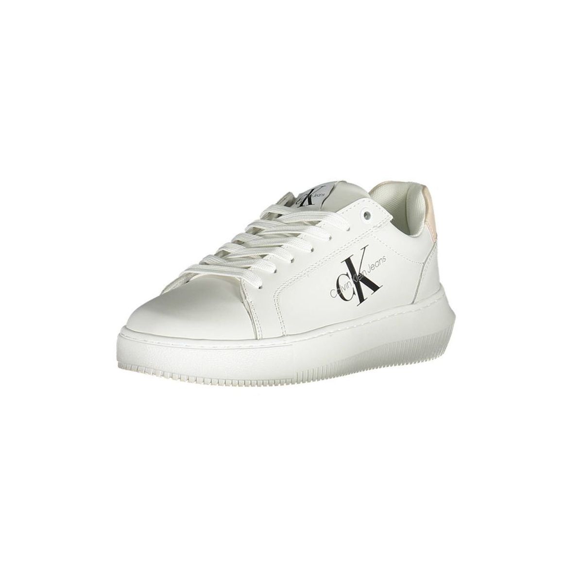 Calvin Klein Eco-Conscious White Sneakers with Contrasting Accents