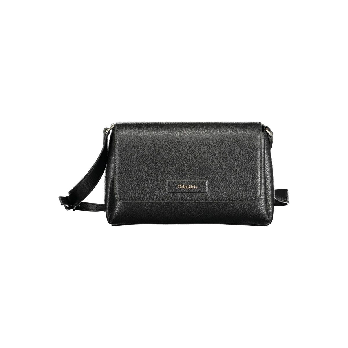 Calvin Klein Elegant Black Shoulder Bag with Logo Detail