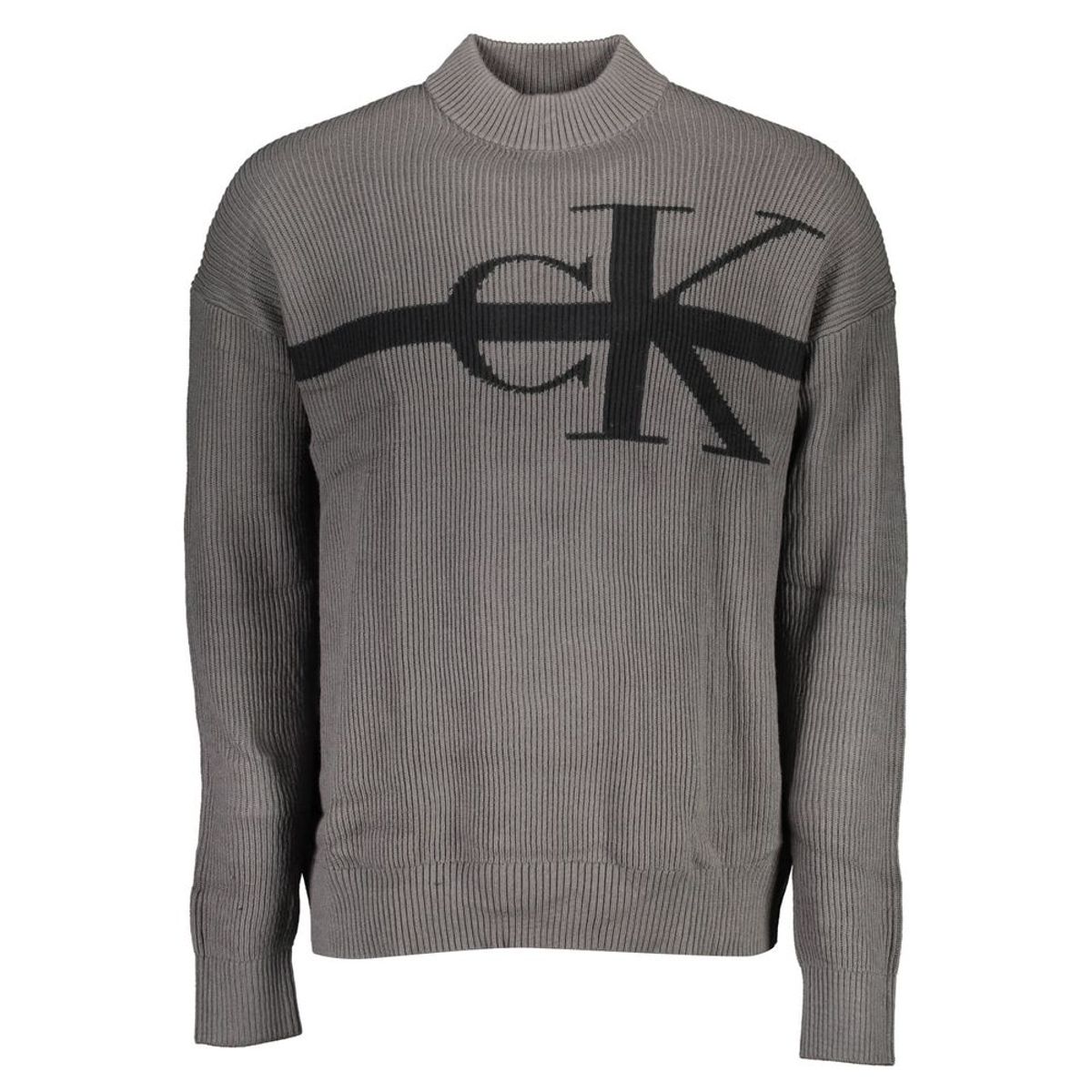 Calvin Klein Gray Cotton Men Sweater