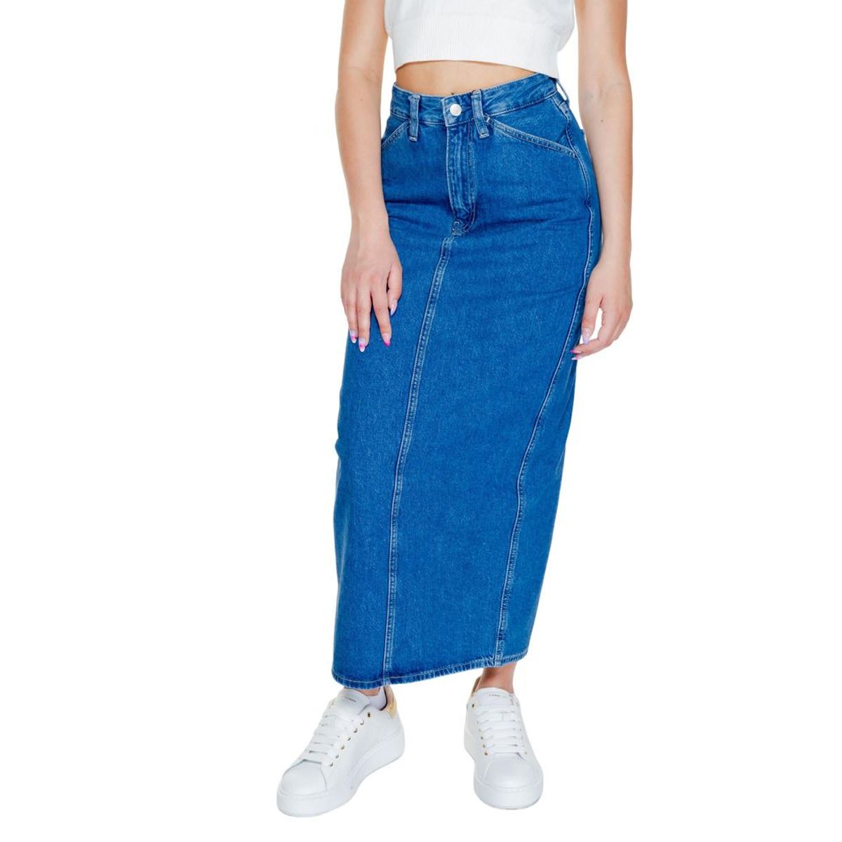 Calvin Klein Jeans Blue Cotton Skirt