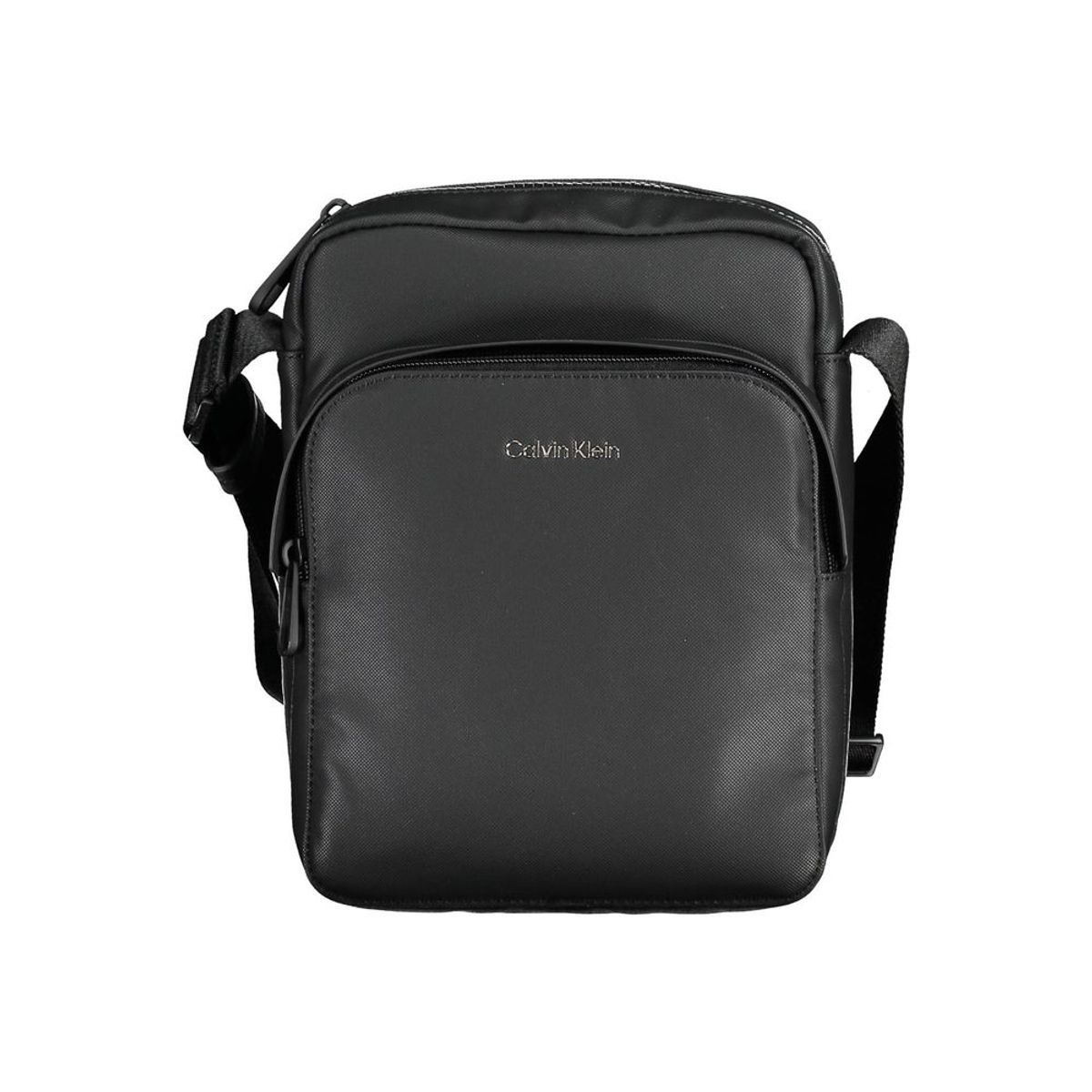 Calvin Klein Sleek Black Contrast Detail Shoulder Bag