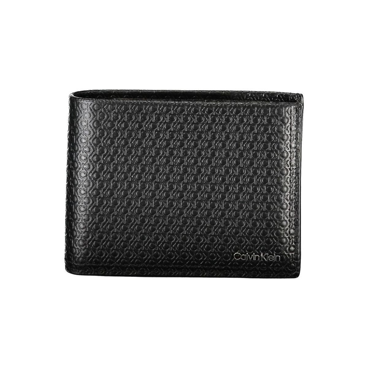 Calvin Klein Sleek Black Leather Bifold Wallet with RFID Block