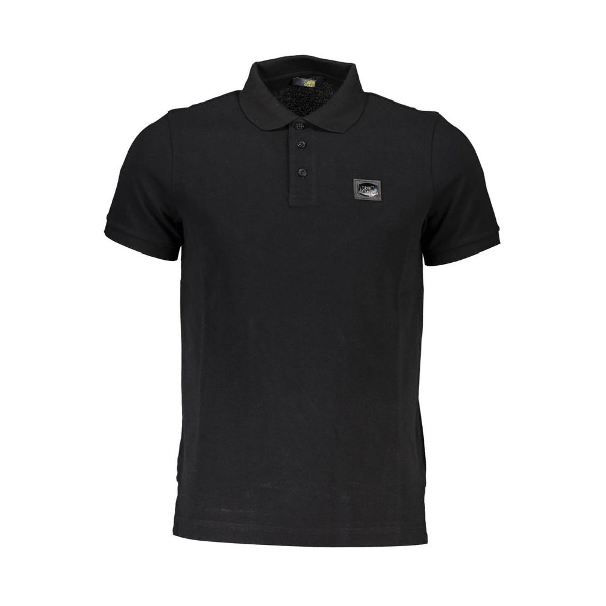 Cavalli Class Black Cotton Men Polo Shirt