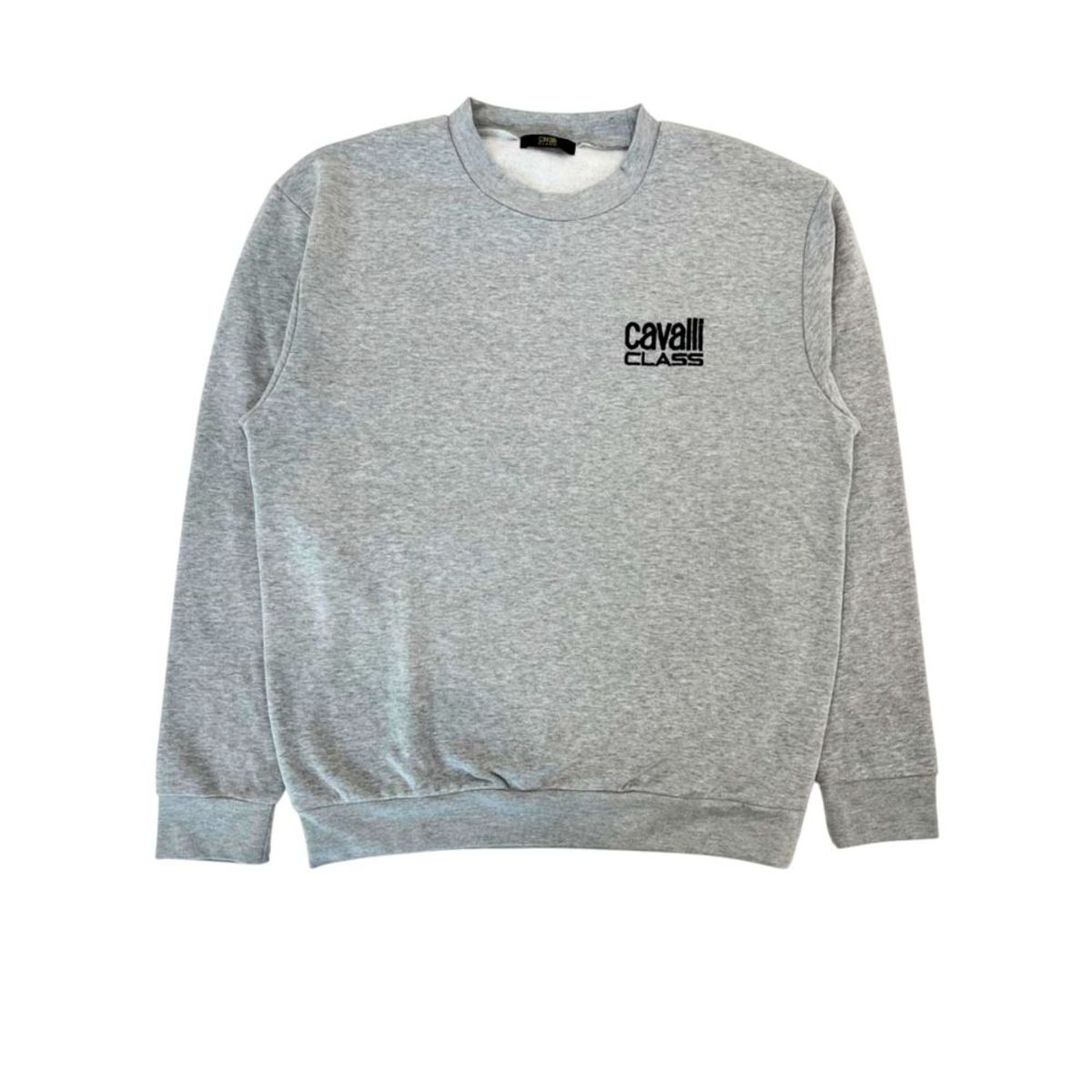 Cavalli Class Gray Polyester Sweater