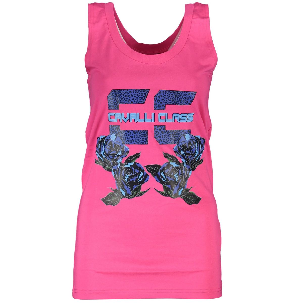 Cavalli Class Pink Cotton Women Tank Top