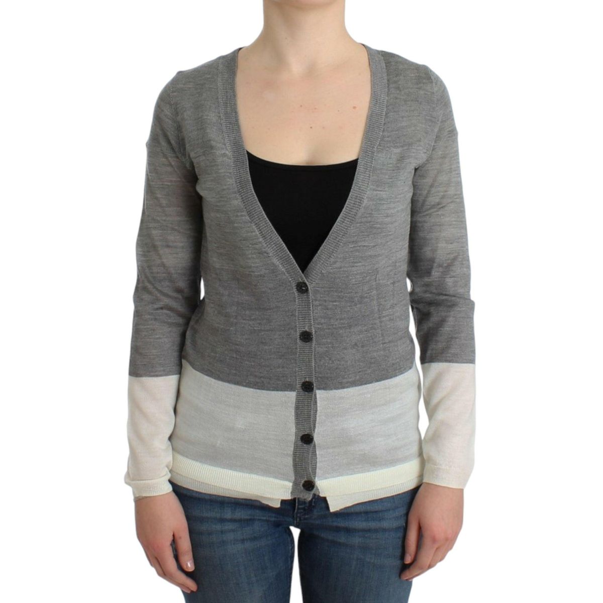 Costume National Chic Gray Lightweight Cardigan