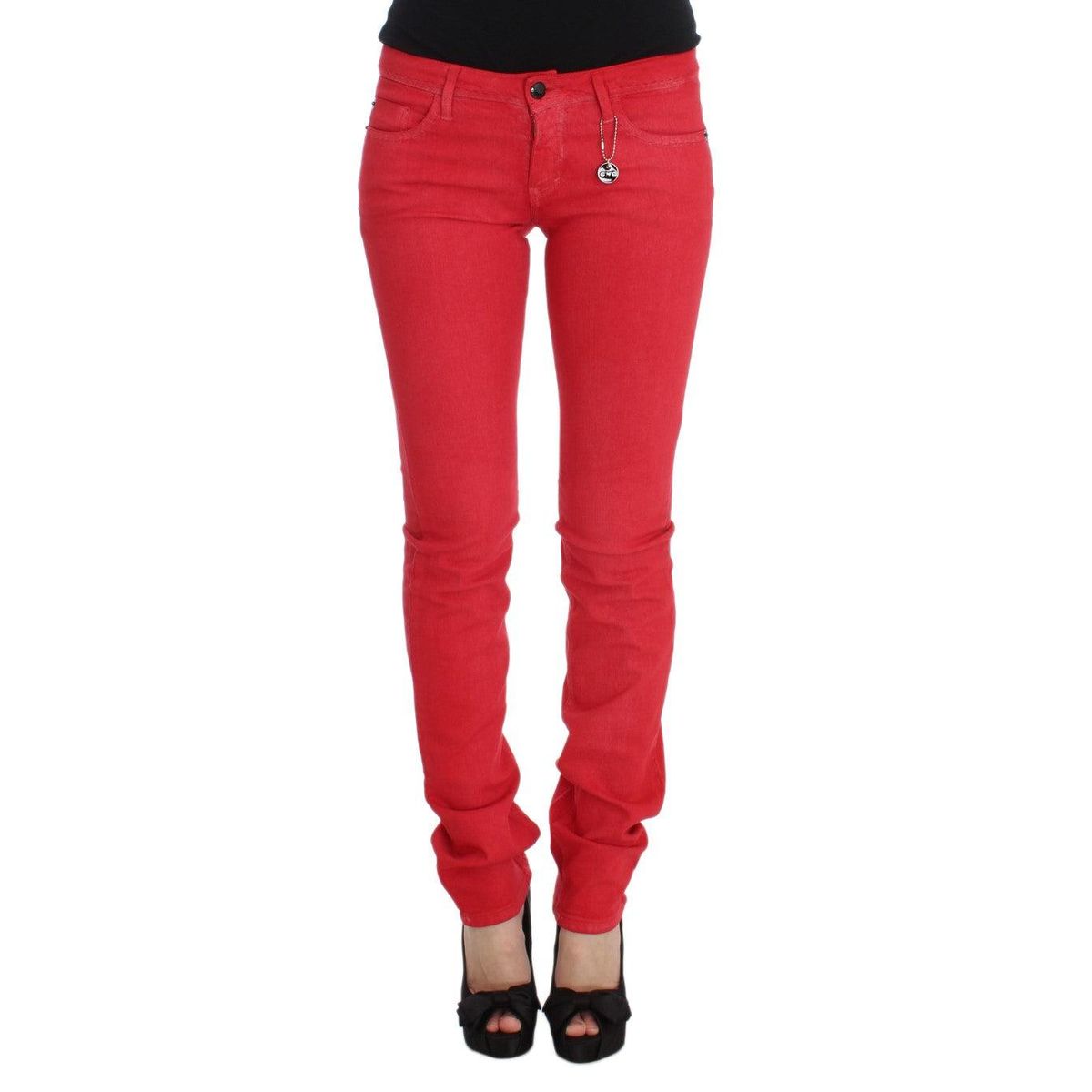 Costume National Chic Red Slim Fit Jeans