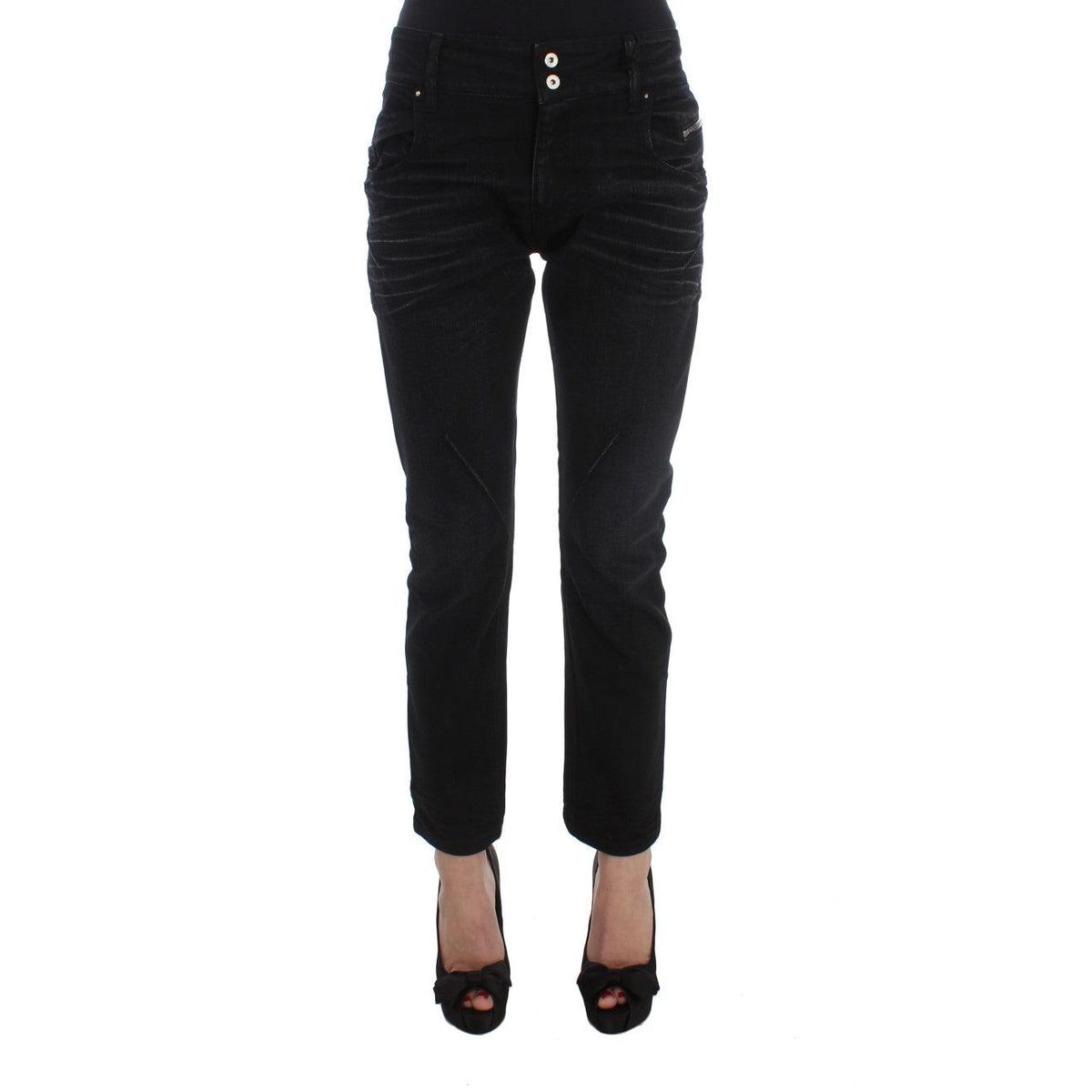 Costume National Elegant Black Slouchy Fit Jeans for Trendsetters