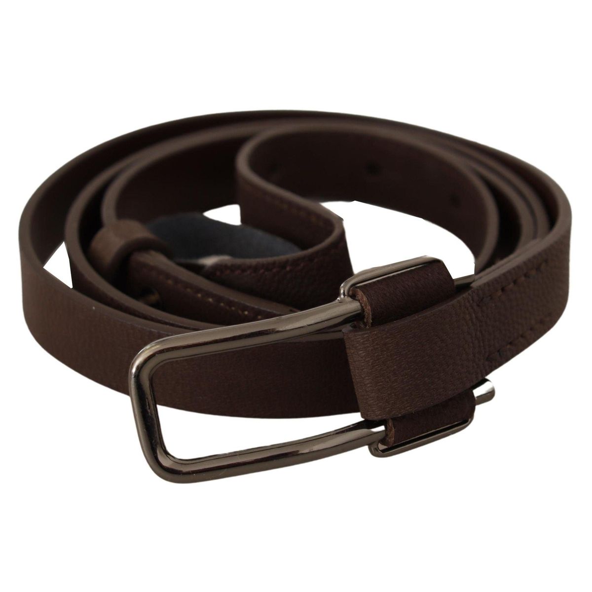 Costume National Elegant Brown Fashion Belt with Silver-Tone Buckle