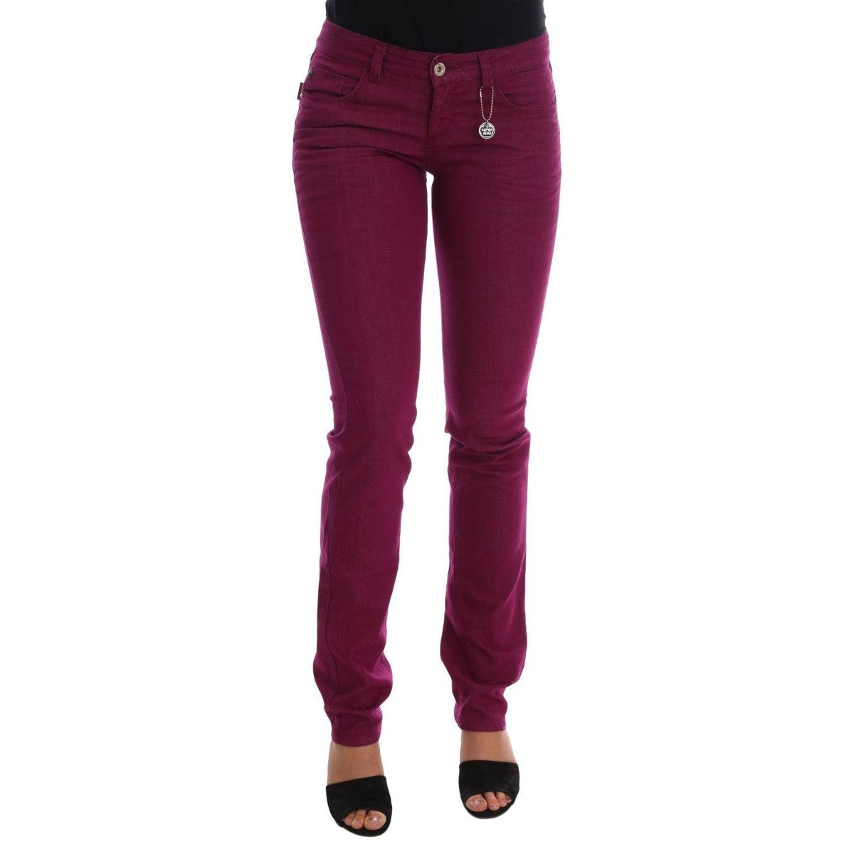 Costume National Elegant Purple Super Slim Jeans