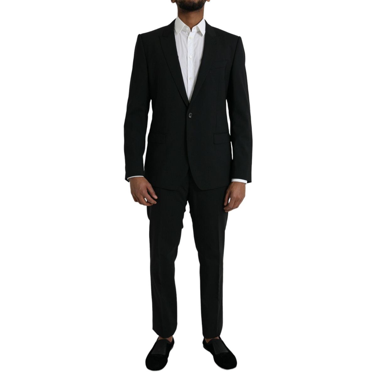 Dolce & Gabbana Black Wool MARTINI Formal 2 Piece Suit