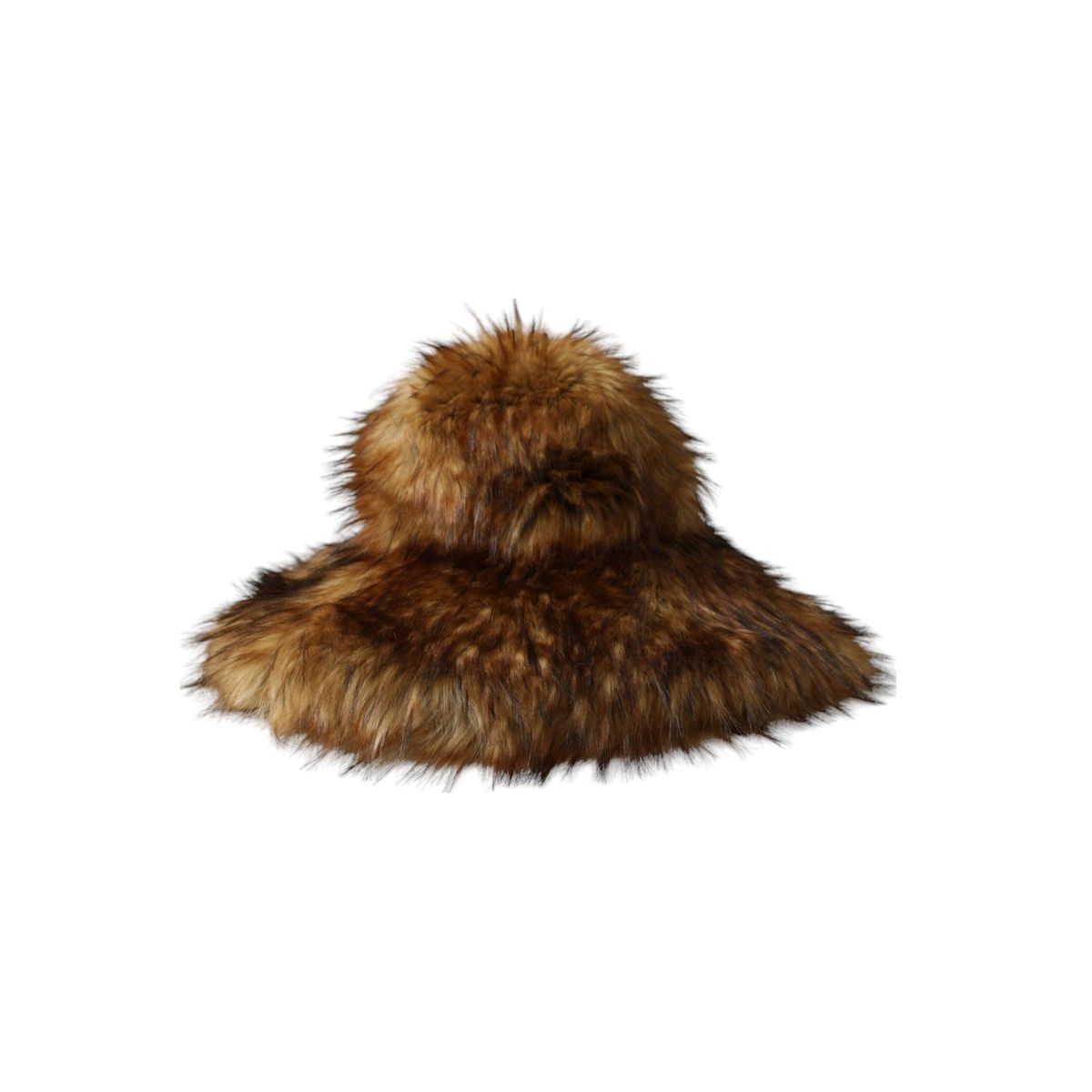 Dolce & Gabbana Brown Modacrylic Faux Fur Bucket Hat